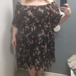 Torrid Black and floral dress